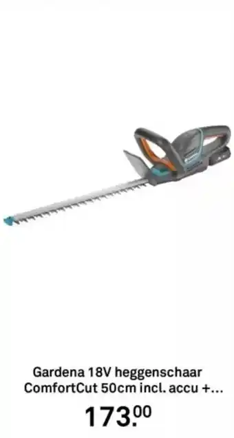 Karwei Gardena 18V heggenschaar ComfortCut 50cm incl. accu +... aanbieding