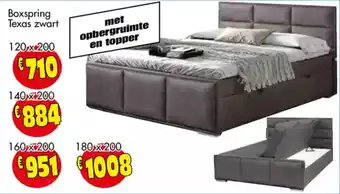 Budget Meubelen Boxspring Texas zwart aanbieding