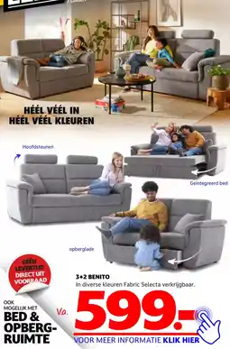 Seats and Sofas 3 + 2 Benito aanbieding