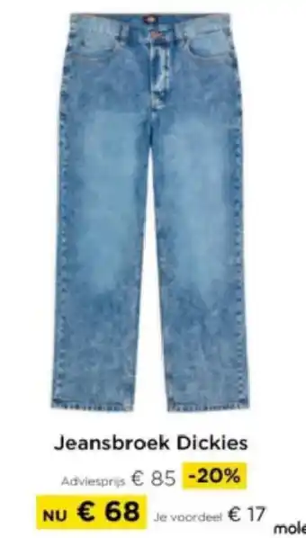 Molecule Jeansbroek Dickies aanbieding