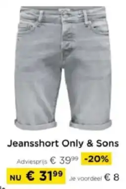 Molecule Jeansshort Only & Sons aanbieding