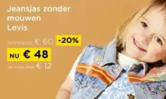 Molecule Jeansjas zonder mouwen Levis aanbieding