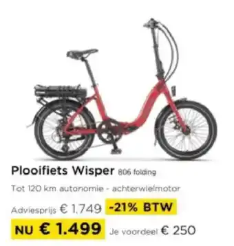 Molecule Plooifiets Wisper aanbieding