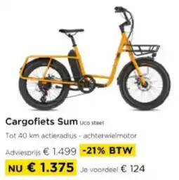 Molecule Cargofiets Sum Uco steel aanbieding