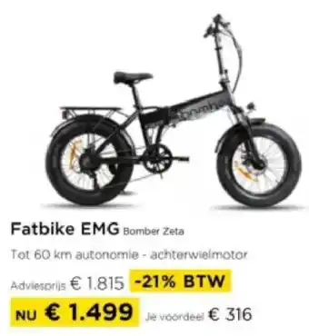 Molecule Fatbike EMG Bomber Zeta aanbieding