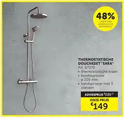 Zelfbouwmarkt THERMOSTATISCHE DOUCHESET SARA aanbieding