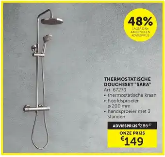 Zelfbouwmarkt THERMOSTATISCHE DOUCHESET SARA aanbieding