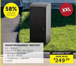 Zelfbouwmarkt PAKKETBRIEVENBUS WESTON aanbieding