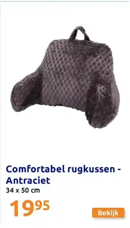 Action Comfortabel rugkussen - Antraciet aanbieding