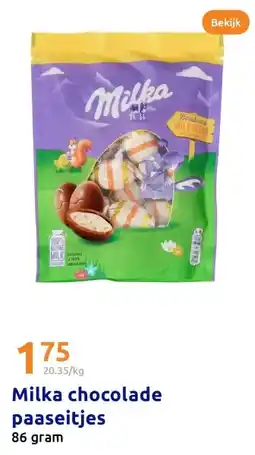 Action Milka chocolade paaseitjes aanbieding