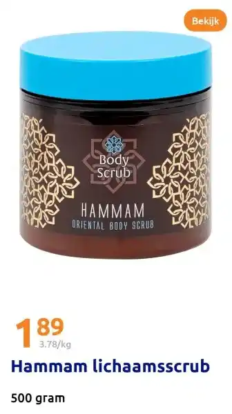 Action Hammam lichaamsscrub aanbieding