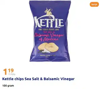 Action Kettle chips Sea Salt & Balsamic Vinegar aanbieding