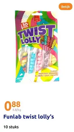 Action Funlab twist lolly's aanbieding