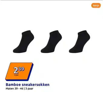 Action Bamboe sneakersokken aanbieding