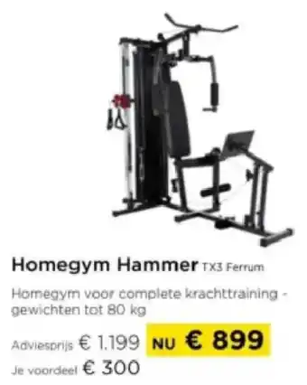 Molecule Homegym Hammer TX3 Ferrum aanbieding