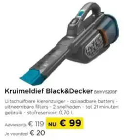 Molecule Kruimeldief Black & Decker BHHV520BF aanbieding