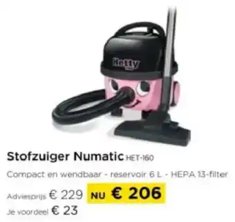 Molecule Stofzuiger Numatic HET-160 aanbieding