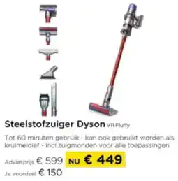 Molecule Steelstofzuiger Dyson V11 Fluffy aanbieding