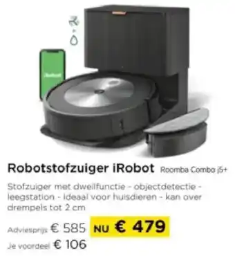 Molecule Robotstofzuiger iRobot Roomba Comba i5+ aanbieding