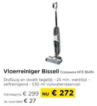 Molecule Vloerreiniger Bissell Crosswave HF3 3641N aanbieding