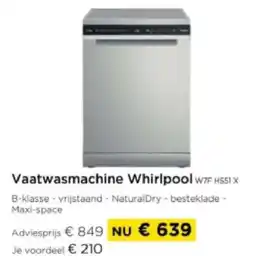 Molecule Vaatwasmachine Whirlpool W7F HS51 X aanbieding