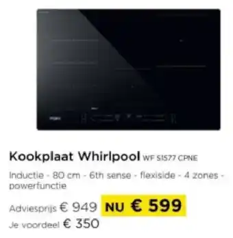 Molecule Kookplaat Whirlpool WF S1577 CPNE aanbieding