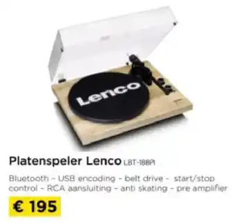 Molecule Platenspeler Lenco LBT-188PI aanbieding