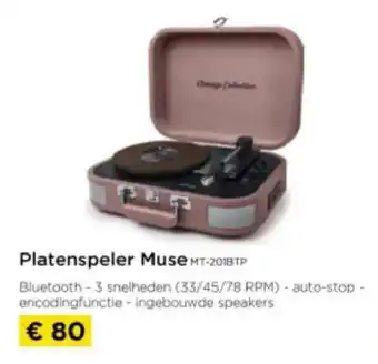 Molecule Platenspeler Muse MT-201BTP aanbieding