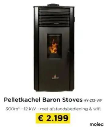 Molecule Pelletkachel Baron Stoves HY-Z12-WF aanbieding