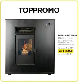 Molecule Pelletkachel Baron stoves HY-PD-BLACK aanbieding