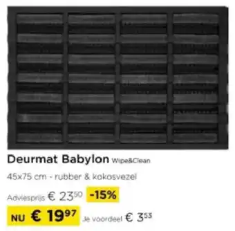 Molecule Deurmat Babylon Wipe&Clean aanbieding