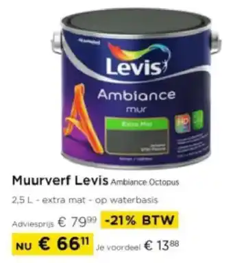 Molecule Muurverf Levis Ambiance Octopus aanbieding