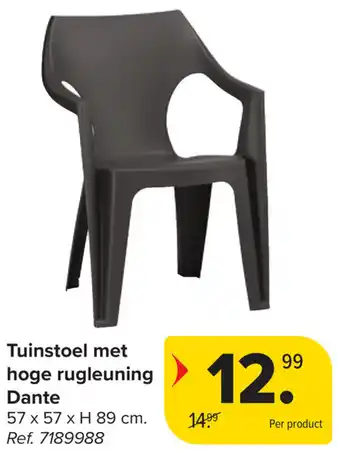 Carrefour Tuinstoel met hoge rugleuning Dante aanbieding