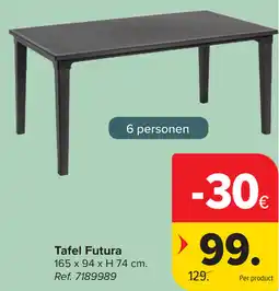 Carrefour Tafel Futura aanbieding