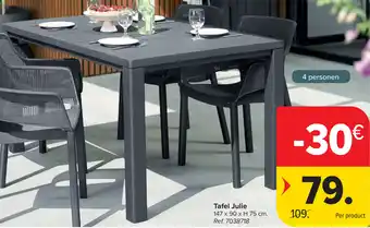 Carrefour Tafel Julie aanbieding