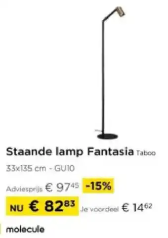 Molecule Staande lamp Fantasia Taboo aanbieding