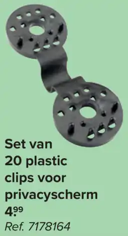 Carrefour Set van 20 plastic clips voor privacyscherm aanbieding