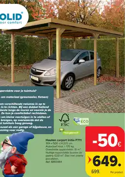 Carrefour FSC Houten carport Initia aanbieding