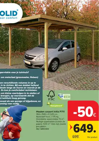 Carrefour FSC Houten carport Initia aanbieding