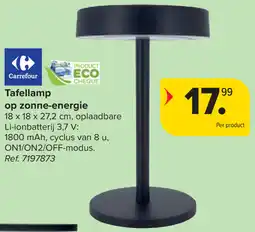 Carrefour Carrefour Tafellamp op zonne energie aanbieding