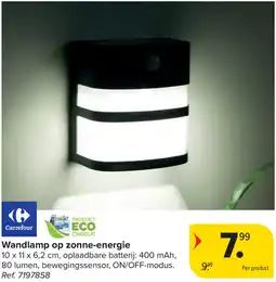 Carrefour Carrefour Wandlamp op zonne energie aanbieding