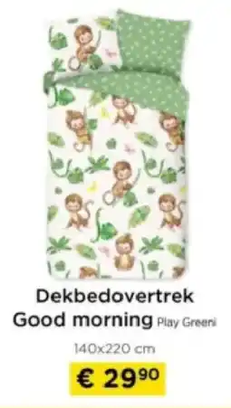 Molecule Dekbedovertrek Good morning Play Greeni aanbieding