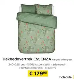 Molecule Dekbedovertrek ESSENZA Marigold quiet green aanbieding