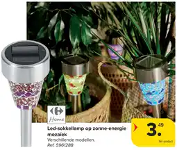 Carrefour Home Led sokkellamp op zonne energie mozaïek aanbieding