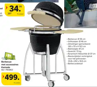 Carrefour Barbecue met accessoires Kamado aanbieding