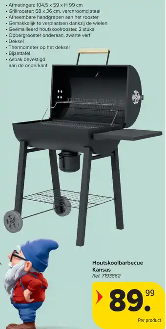 Carrefour Houtskoolbarbecue Kansas aanbieding