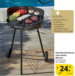 Carrefour Houtskoolbarbecue met rooster Manaus aanbieding