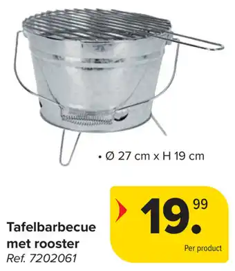 Carrefour Tafelbarbecue met rooster aanbieding