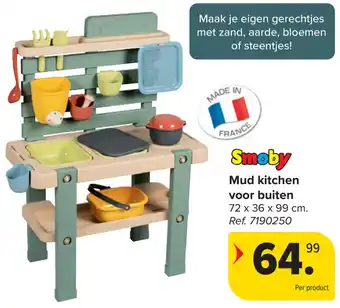 Carrefour Smoby Mud kitchen voor buiten aanbieding