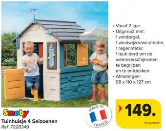 Carrefour Smoby Tuinhuisje 4 Seizoenen aanbieding